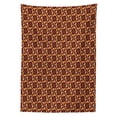 thumbnail image 3 of Ambesonne Modern Tablecloth Rectangular Table Cover, Retro Vintage Geometric, 60"x84", Dark Orange Burgundy, 3 of 4