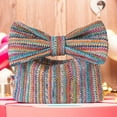 thumbnail image 3 of Yucurem Women Straw Evening Bag With Bow Weaving Clutch Bag Lady Daily Bag (Multicolor) Casual straw bag (Multicolor), 3 of 5