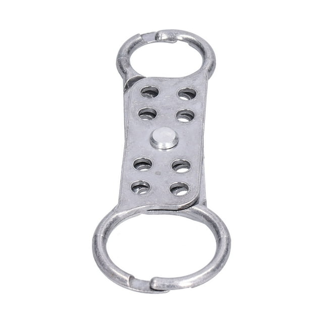 Cadenas de Sécurité Multi-Usage à 8 Trous pour Contrôle Énergétique Industriel - Alliage d'Aluminium Oxydé Robuste, Design Double Extrémité ( Crochets 48mm/37mm) - Idéal pour Pétrole & Gaz, Produits Chimiques