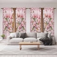 thumbnail image 6 of Pink Orchid Kitchen Curtain for Berdoom Living Room Cafe 72 Inch Length, Spring Floral Flowers Leaves Botanical Tiers Curtains Light Filtering Drapes Rod Pocket Window Treatment 2 Panels 52"Wx72"L, 6 of 8