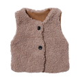 thumbnail image 1 of Fashion Baby Plus Velvet Waistcoat Girls Boys Plush Vest Single Breasted V Neck Autumn Winter Child Warm Teddy Hair Coat, 1 of 6