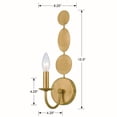 thumbnail image 4 of Crystorama Layla 1 Light Antique Gold Sconce - 4.25'' W x 15.5'' H x 6.25'' D, 4 of 7