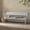 Gray, variant on BALANBO Solid Wood Dining Bench with Back, Farmhouse Entryway Bench for Hallway, Balcony, Living Room, Dining Room, 47.2'', White