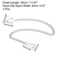 thumbnail image 2 of Unique Bargains 11.81' Toilet Handle Lever Flush Replacement Stainless Steel Flappers Chain 3 Pack, 2 of 6