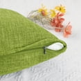 thumbnail image 4 of REGALWOVEN Linen Farmhouse Decorative Throw Pillow Covers Rustic Square Cushion Covers Set of 2 for Home Sofa Couch Green 20" x 20", 4 of 6