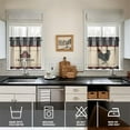 thumbnail image 4 of Rooster Kitchen Curtains Valances and Tiers Set for Windows,Chicken Vintage Bathroom Window Curtain Valance 3 Piece Sets,Kitchen Decor for Living Room,54"x 24", 4 of 6