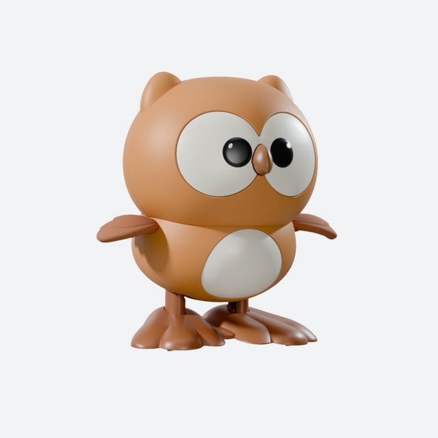 Wind-Up Jumping Owl Toy, Educational Mechanical Animal Toy for Children, STEM Learning Activity, Interactive Parent-Child Playtime, Safe Plastic Design for Ages 3+