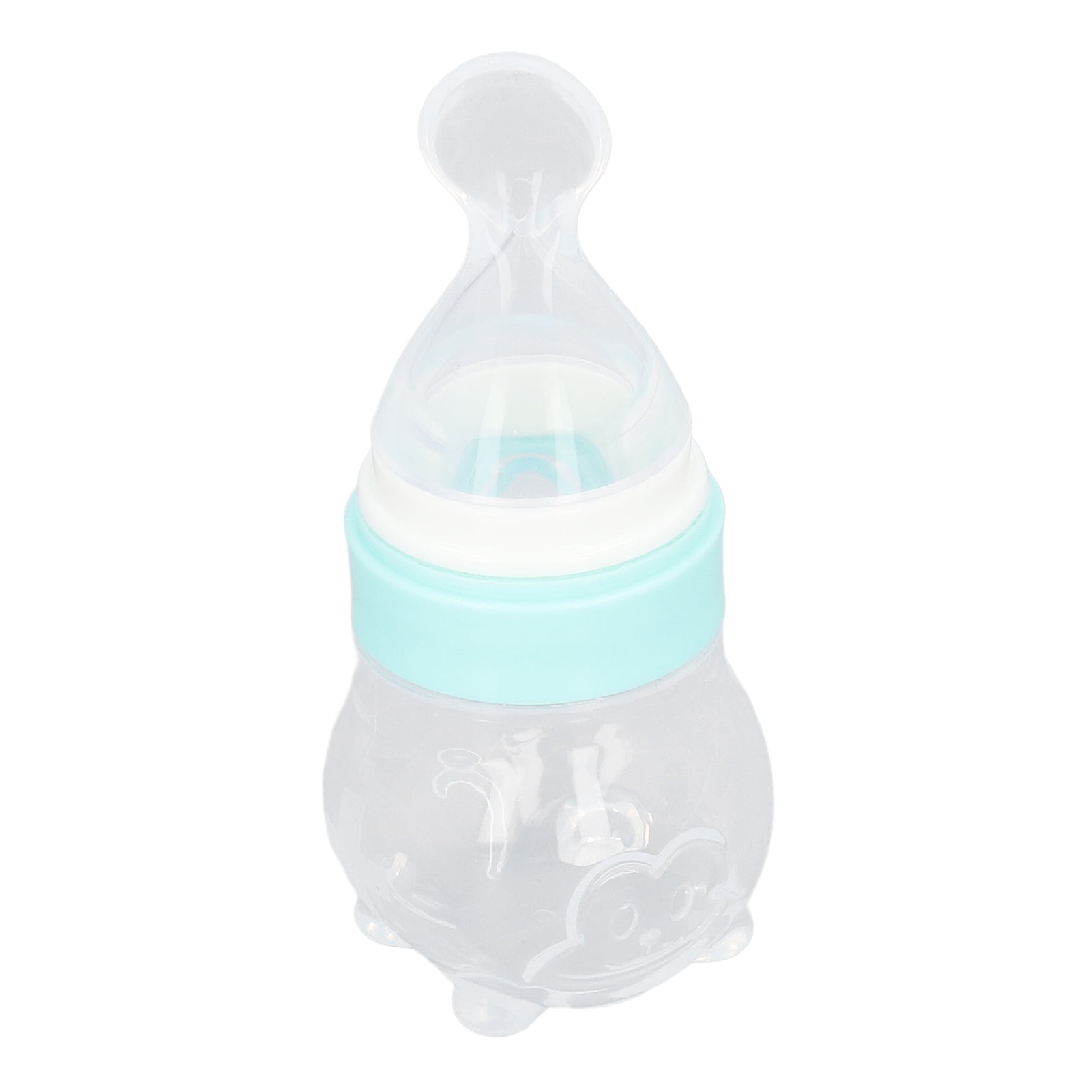 Yajisi Multifunction Baby Bottle Food Feeder, Detachable Infant Silicone Feeder for Cereal & Baby Food Drinking Water with Spoon, BPA-Free, Multi-color, 1 Count