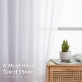 thumbnail image 2 of Cortinas transparentes OVZME blancas de 96 cm de longitud para dormitorio con 2 paneles, 2 of 8