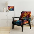 thumbnail image 2 of Designart "Vibrantes Illusions Opt Art painting II" Chaise d'Appoint Rembourrée Moderne Multicolore - Fauteuil Moderne pour Salon, 2 of 7