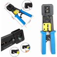 thumbnail image 2 of Professional EZ Pass Through Crimping Tool - Ratchet Crimper - Wire Stripper for Old Internet Connectors, 2 of 5
