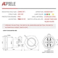 thumbnail image 2 of APIELE 10 Amp 0.866 in interruptor de botón momentáneo 12 V Angel Eye LED impermeable redondo auto reinicio 7/8 '' 1NO 1NC (acero inoxidable plateado azul), 2 of 5