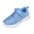 thumbnail image 5 of Kushyshoo Girls Blue Glitter Sneakers Lightweight Kids Sparkle Sport Shoes with Hook and Loop for Toddler Size 2, 5 of 6