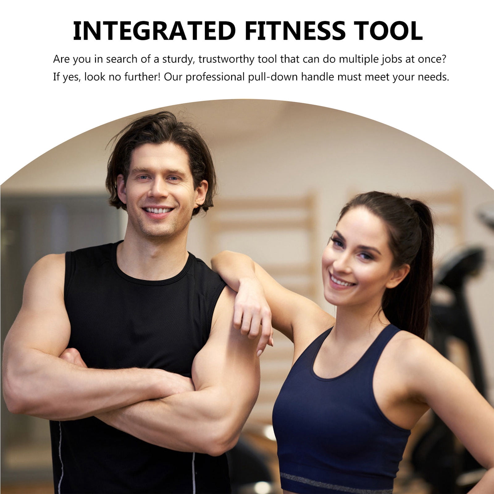 OUNONA Pull Down Bar Fitness Equipment for Muscle Training - Strengthen Back, Shoulders & Arms, Home Gym Workout Tool