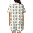 thumbnail image 3 of Bingfone Sea Turtle Print Pajamas Sets for Women Soft Short-Sleeved Pjs with Lounge Shorts Two Piece Sleepwear, 3 of 8