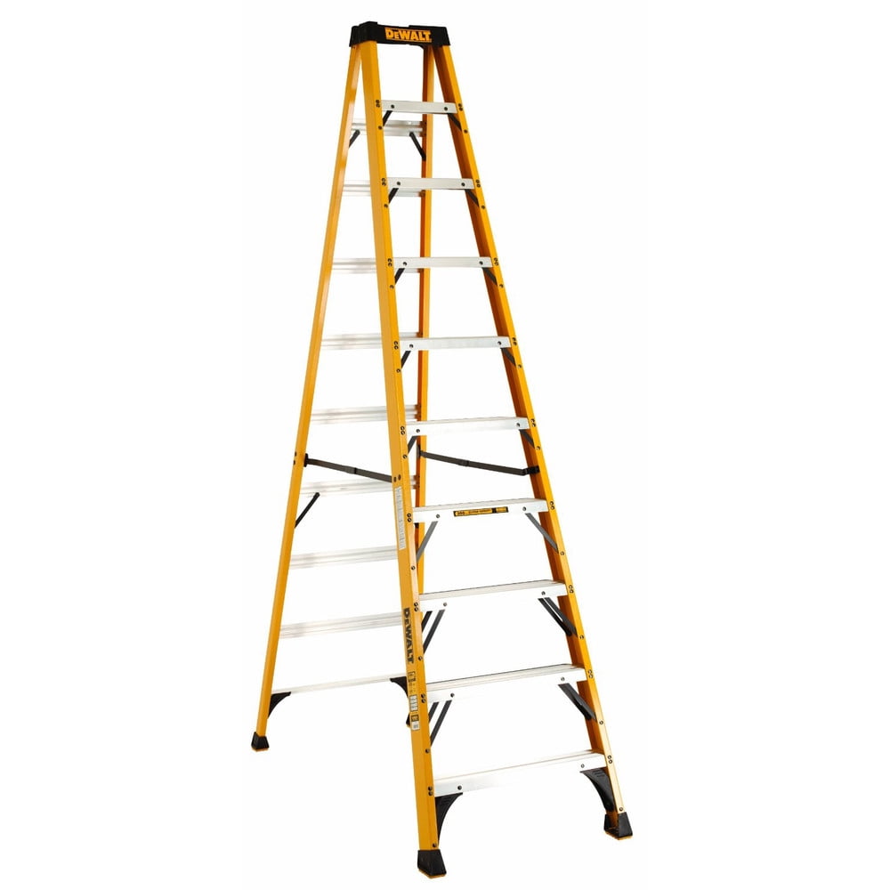 DeWalt 10Foot Fiberglass Step Ladder, Type IA, 300pound Load Capacity