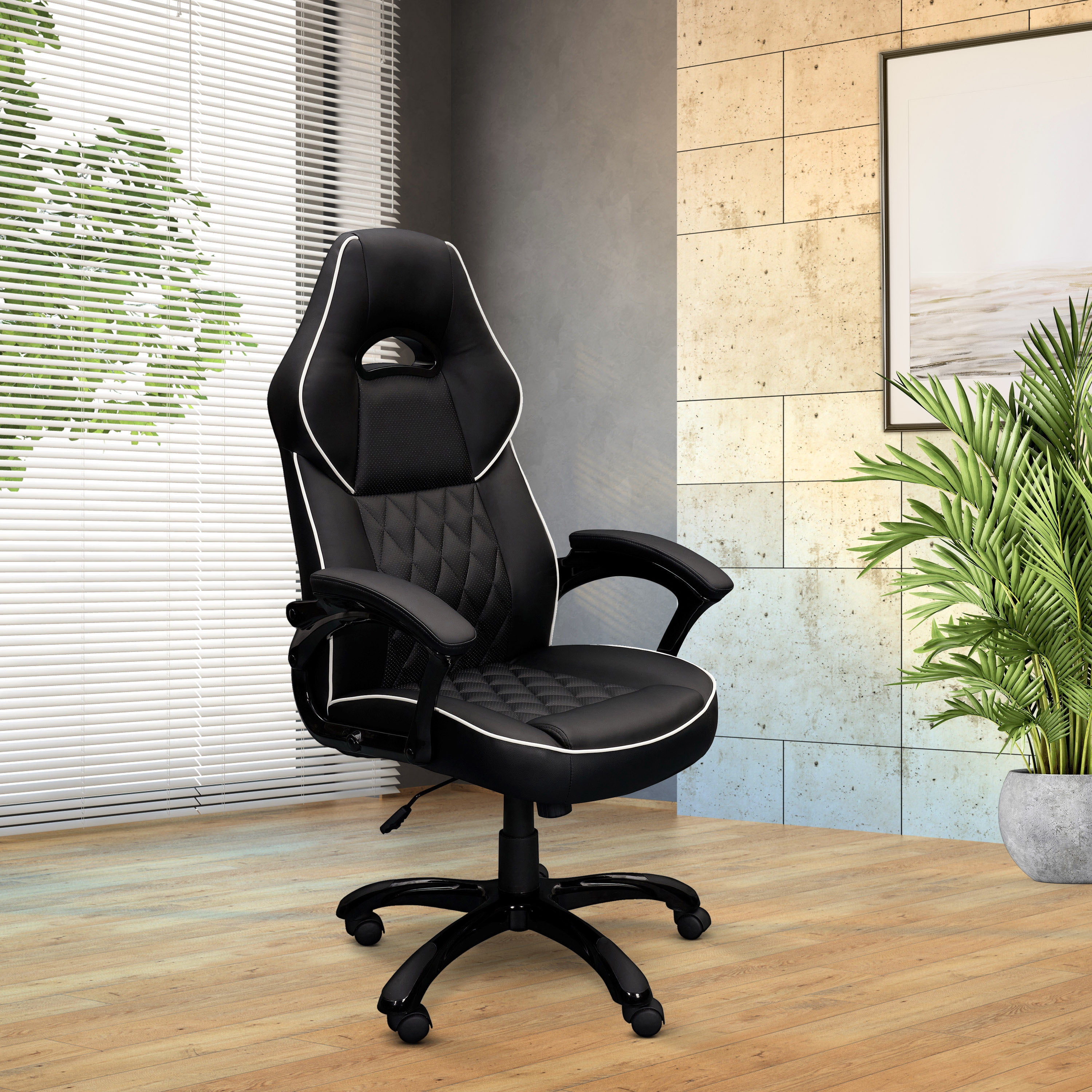 Techni Mobili High Back Sport Race Office Chair with Tilt and Hight