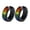 Black Clip On(Non Pierced), variant on Stainless Steel Rainbow Clip On Earrings Gay Lesbian Bisexual LGBT Pride Flag Huggie Ear Studs Non Pierced Silver
