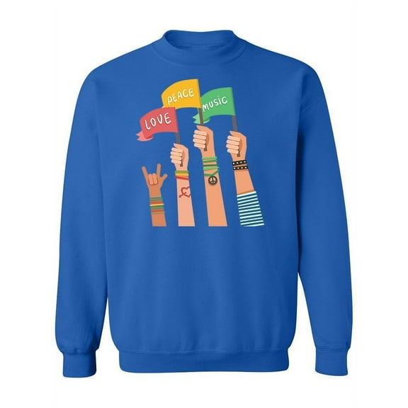 Colorful Hippie Flags Sweatshirt Women -Image by Shutterstock, Female 5X-Large