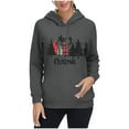 thumbnail image 5 of Cmfcve Women's Ugly Christmas Hoodies Loose Fit Thermal Fleece Lined Pullover Printed Top Long Sleeve Sport Casual Hooded Sweatshirt, 5 of 7