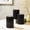 Black, variant on Pillar Candles 3x4'' Fluted Ribbed Column Modern Home Décor Handmade (3 Packs, Black)