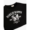 thumbnail image 3 of Crop T-Shirt Printed Short Sleeve Crew Neck Cotton, 3 of 3
