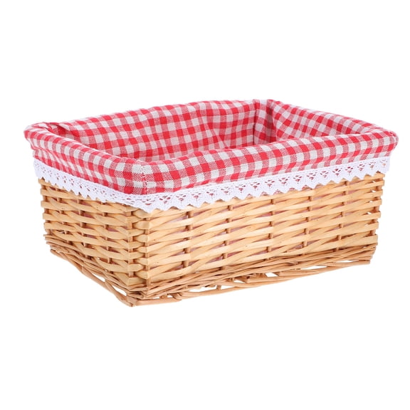 Worgeous Multi Wicker Storage Basket for Shelves Versatile Decorative Organizer 12.0 x 8.0 inches