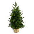 thumbnail image 3 of Nearly Natural 2ft. Artificial Christmas Tree with 35 Clear LED Lights in Decorative Basket, 3 of 7