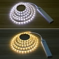 thumbnail image 4 of Tira de luces LED alimentada por datos de 1M, 2M, 3M, Sensor de movimiento PIR, luz nocturna USB, armario, escaleras, armario de cocina, luz en Iluminación y accesorios Blanco cálido Tipo3 Billuyoard HA003428-03, 4 of 6