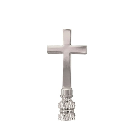 Royal Designs, Inc. Medium Cross 3 Inch Finial for Lamp Shade, F-5076M-CH-1, Chrome, Single