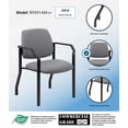 thumbnail image 3 of Boss Office Products Big and Tall Antimicrobial Vinyl 300 lb Capacity Guest Chair, Grey/Black, 3 of 8