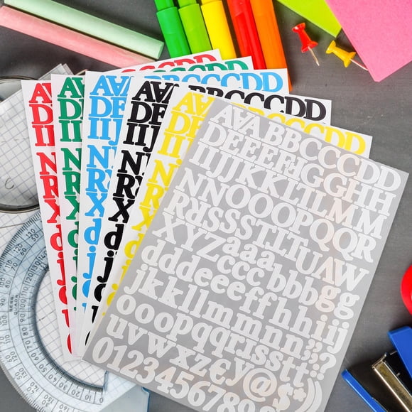 LOLIPPYY Vinyl Letter and Number Stickers for Home Decor Water Resistant Alphabet Sticker Letters