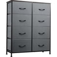 thumbnail image 2 of WLIVE Fabric Dresser for Bedroom, Tall Dresser with 8 Drawers, Storage Tower with Fabric Bins, Double Dressers, Chest of Drawers for Closet, Living Room, Hallway, Dark Gray, 2 of 10