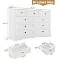 thumbnail image 3 of Aunfebrco Farmhouse Dresser for Bedroom White Dresser Chest of Drawers with 9 Drawers & Charging Station, Modern Storage Cabinet for Living Room Closet, 3 of 10