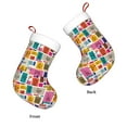 thumbnail image 3 of Yiaed Cute Doodles Print Christmas Stockings, Christmas Stockings Hanging Ornaments, Christmas Stockings for Family Christmas Holiday Decorations, 3 of 7