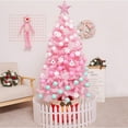 thumbnail image 3 of Ejiaya 4FT Artificial Christmas Tree, Xmas Pine Tree with Metal Christmas Tree Stand,Pink Christmas Tree for Holiday, Home, Office, Party Decoration, 3 of 8