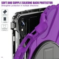 thumbnail image 2 of for Samsung Galaxy Tab S9 11" SM-X710/X716B Case 2023, Heavy Duty Shockproof  Rugged Case for Samsung S10 FE/S9 FE/S9/S8/S7 tablet with Screen Protector Shoulder Strap Pencil Holder,Purple, 2 of 10