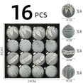 thumbnail image 4 of 16pcs Velvet Flocked Christmas Balls - Hanging Ornaments, Foam Filled Plastic Xmas Decor Balls for Christmas Tree, Festive Home Party Decoration Set, 2.4in/6cm, Gray, 4 of 8