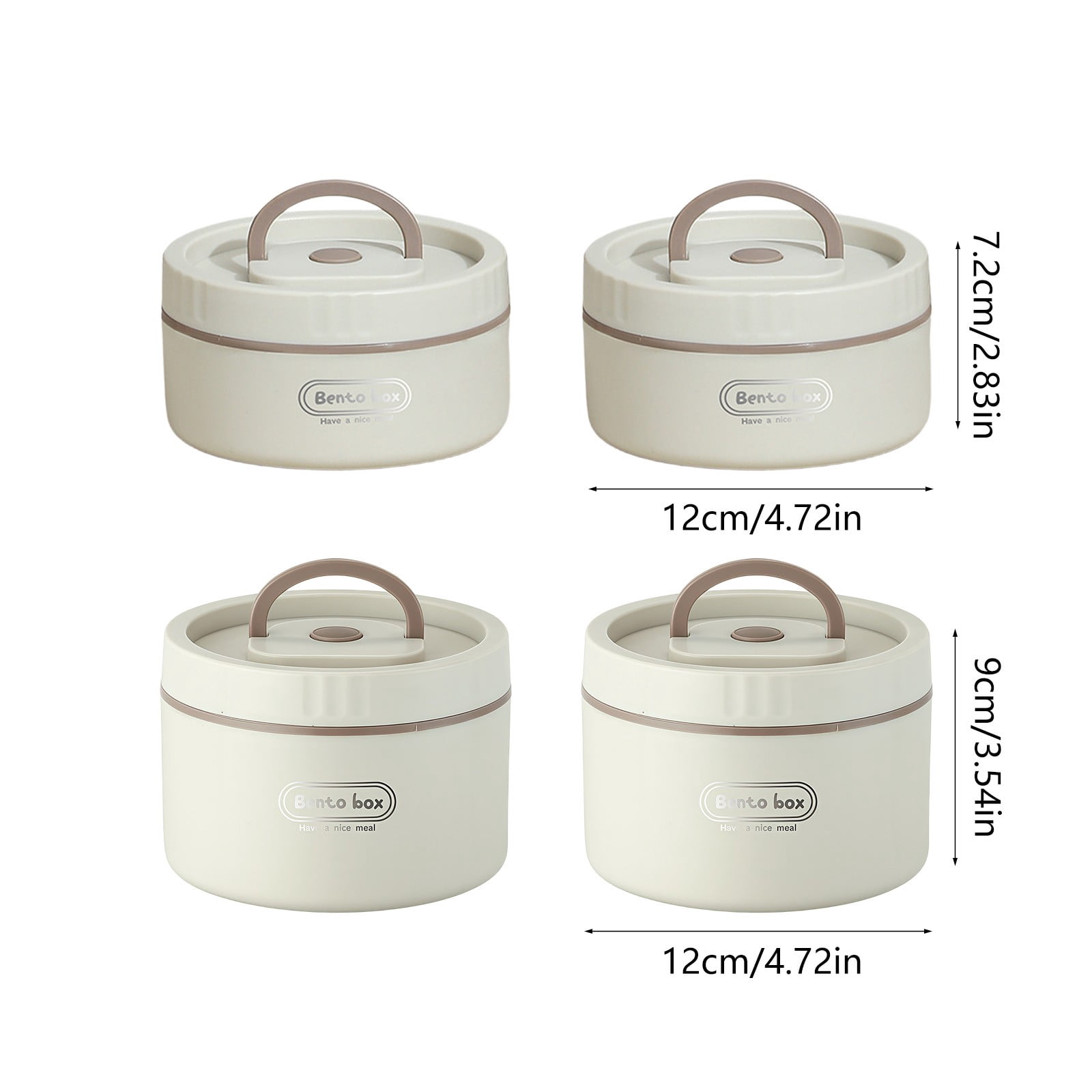4pcs Lunch Box Set Double-layer Stainless Steel Bento Boxes Leakproof Insulated Food Container for Home Classroom Office Picnic Use, Microwave Safe