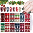 thumbnail image 1 of 12 Sheets Christmas Full Nail Wraps Nail Stickers Strips Adhesive Nail Polish Stickers with 1Pcs Nail File,Impress Snowflake Snowman Xmas Tree Nail Wraps Strips Manicure Kit, 1 of 7
