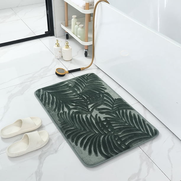 Puntoco Alfombrilla de entrada para el hogar, alfombrilla absorbente de agua para el baño, alfombrilla de esponja con memoria antideslizante