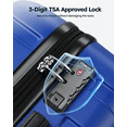 thumbnail image 5 of luggage sets 2 piece(20,28 inch) ABS hard suitcase with wheels and TSA lock travel set,bright blue, 5 of 8