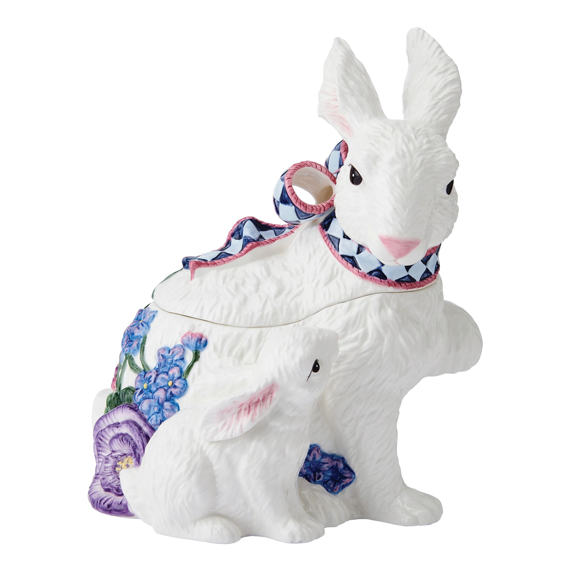 Fitz and Floyd Jardin Rabbit 10 3/4 in Cookie Jar