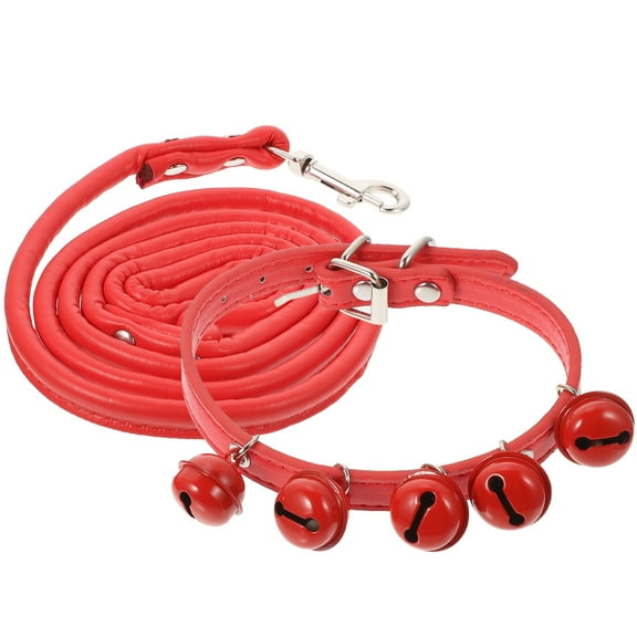 SEWOART Dog Leash Rope Collar for Cats Red 1 Set for Outdoor Activities