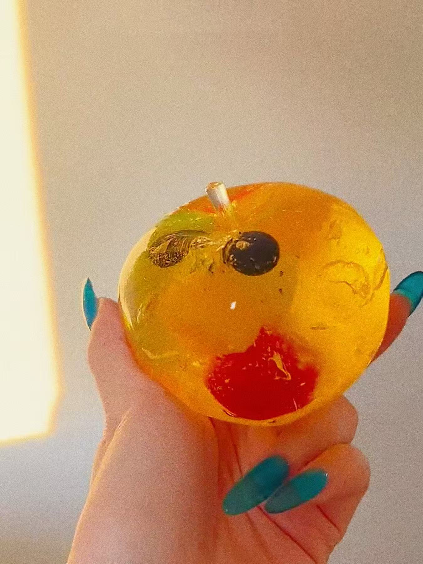 Big Apple Stress Ball Apple Fidget Toy Non-Bounce Squeeze Ball ASMR Sensory Toy Anti-Stress Toys for Kids and Adults Hand Exercise
