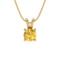 thumbnail image 4 of Clara Pucci 18K Yellow Solid Hypoallergenic Gold 0.5Ct Natural Citrine Round Brilliant Cut Solitaire Designer Necklace Pendant For November, 4 of 7