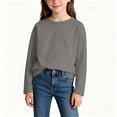 thumbnail image 7 of Spazoro Boys Pullover Sweatshirt, Relaxed Fit Soft Long Sleeve Crewneck Basic Casual Layering Tops for Daily Wear Dark Gray Size 12-13, 7 of 7