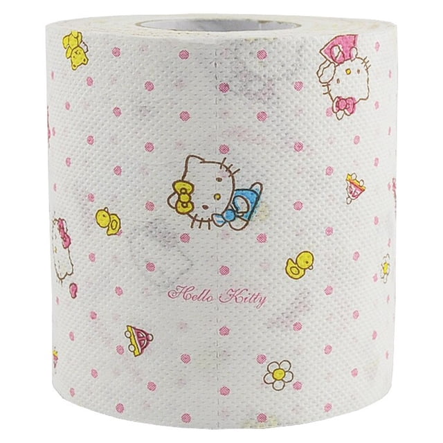 Servilletas de Hello Kitty para el hogar, rollo de papel higiénico con estampado de dibujos animados Kawaii, toalla de papel para cocina y dormitorio, paquete asequible