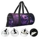 thumbnail image 3 of Fotbe Purple Hippo In Water Bolsa Deportiva de Lona Plegable con Estampado, Bolsa de Gimnasio con Bolsillo Seco/Húmedo, Bolsa de Viaje Ultraligera de Gran Capacidad, 3 of 6