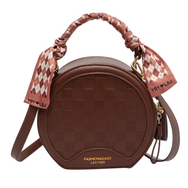 JM Bolso redondo pequeño portátil de diseño popular para mujeres en otoño e invierno, moderno y versátil, popular bolso de mensajero de un solo hombro ER
